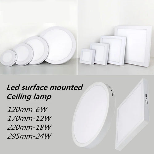 Square LED ceiling light surface mounted cool white - vue 6 sur 14