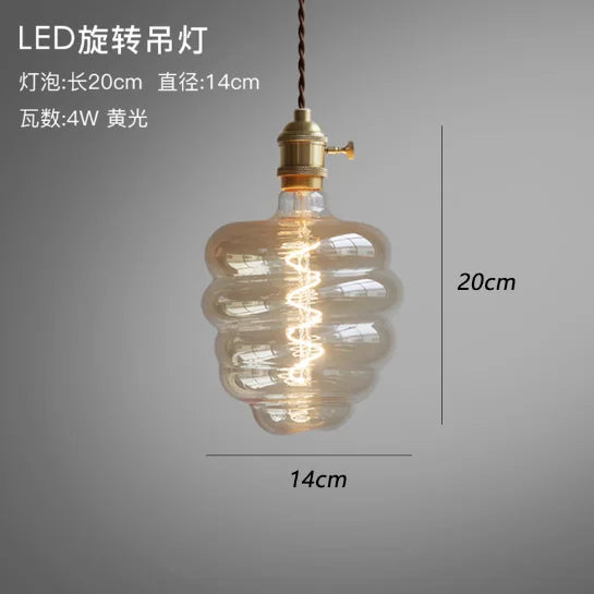 Retro glass pendant light for artistic decor and display - vue 11 sur 17