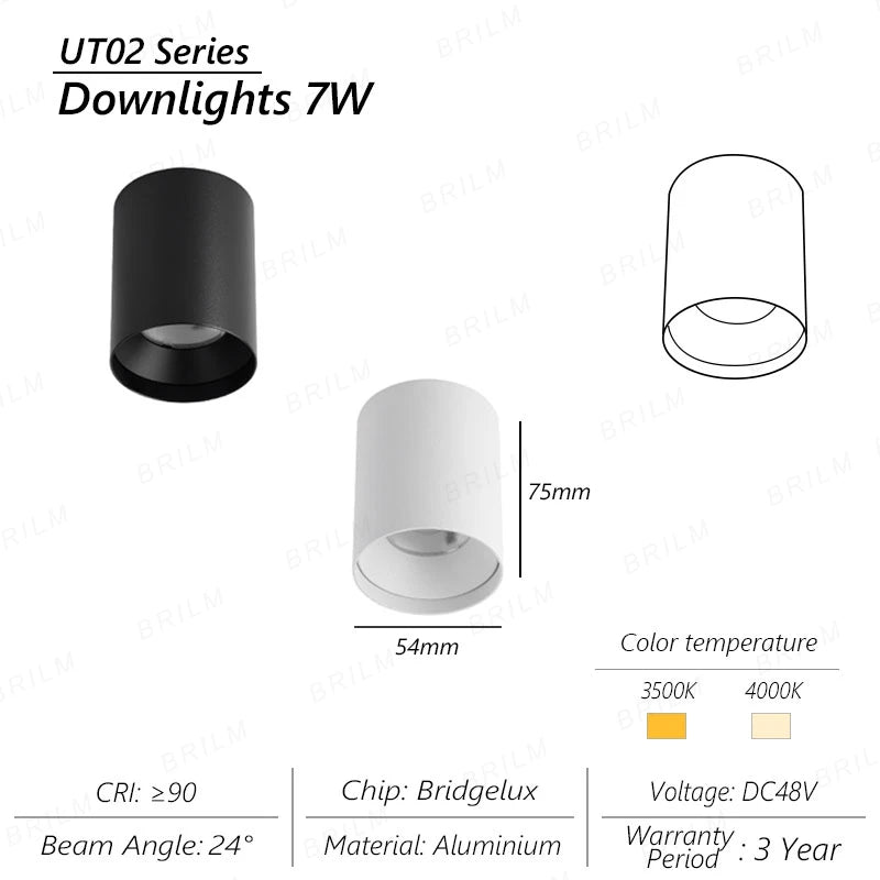 Ultra slim surface-mounted magnetic track lighting for shop