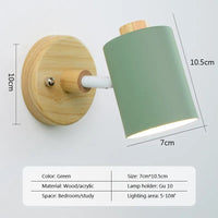 Nordic wall light bedside lamp with switch eu/UL plug macaron GU10 sconce for study or bedroom modern decor