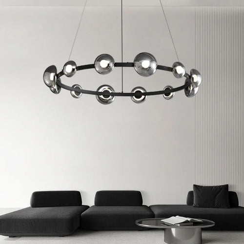 Glass pendant light for modern and elegant lighting - vue 3 sur 13
