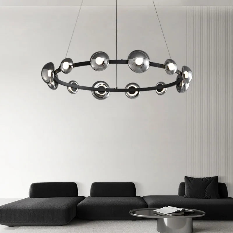 Glass pendant light for modern and elegant lighting - vue 3 sur 13