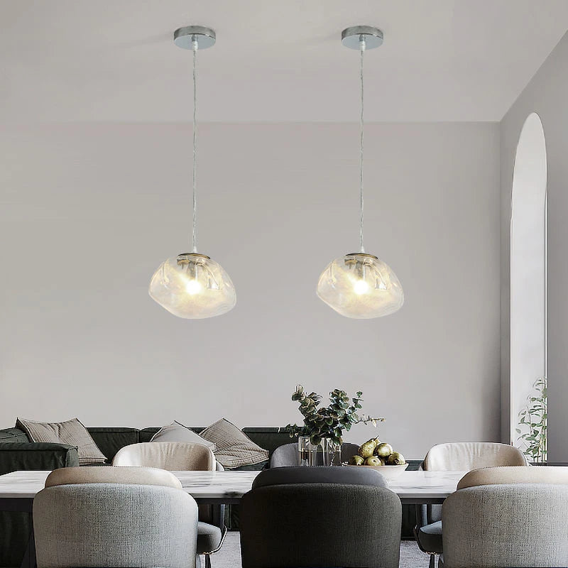 Nordic cloud blown glass pendant light for restaurant bar and home - vue 4 sur 12