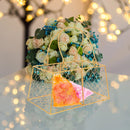 Metal hand basket for weddings with decorative handle