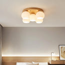 Nordic log pendant light Japanese tatami solid wood ceiling lamp