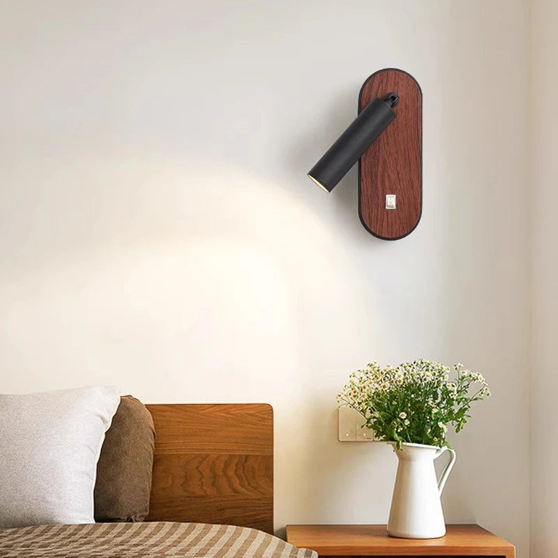 Nordic design decorative indoor LED wooden wall light