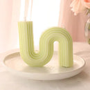geometric u-shaped scented candles for home decor