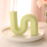 geometric u-shaped scented candles for home decor