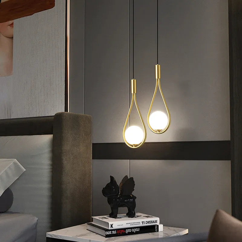 Indoor LED pendant light with G9 cord