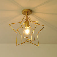 Industrial gold metal ceiling light modern decorative loft lamp