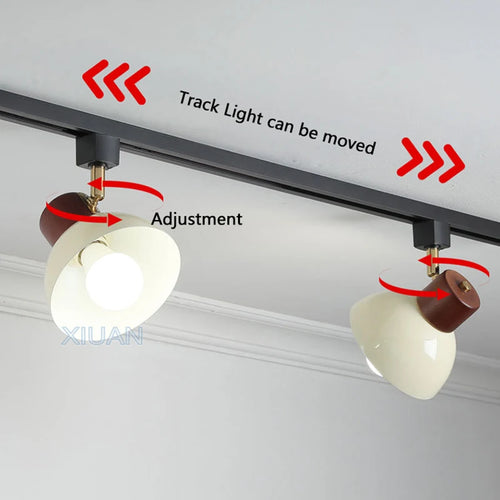 Wabi-sabi retro metal and wood pendant light for shop - vue 7 sur 17