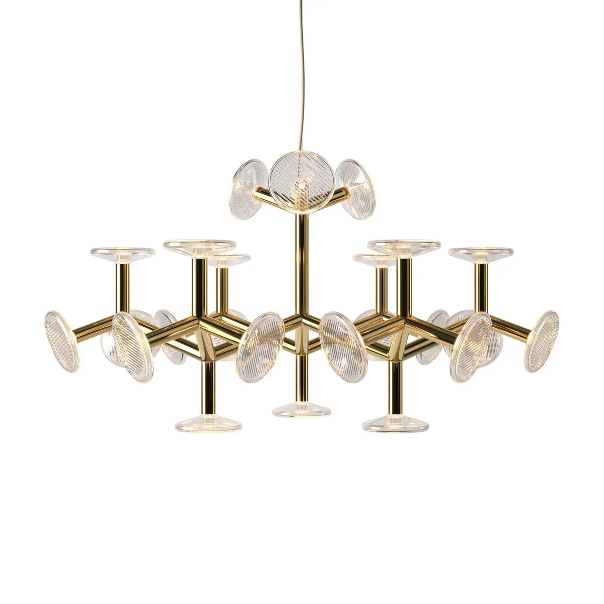 Postmodern glass chandelier American style for interior decoration - vue 11 sur 14