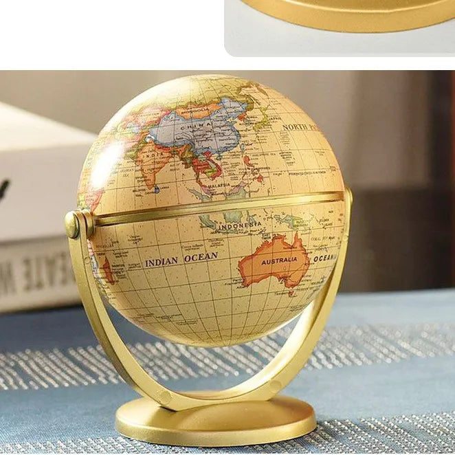 rotating retro globe for learning geography - vue 8 sur 8