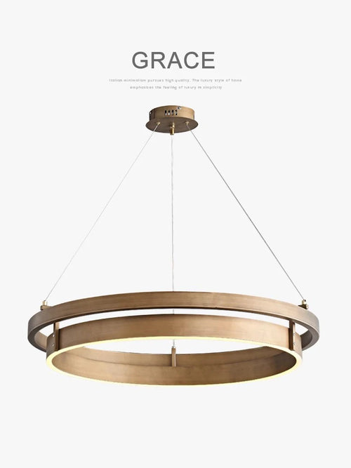 Creative bronze chandelier with LED pendant - vue 2 sur 9