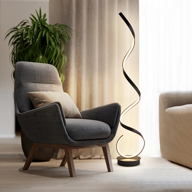 Modern LED strip floor lamp