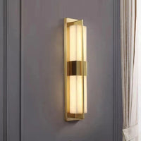 applique murale en marbre cuboïde naturel avec led