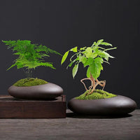 Chinese style retro clay flower pot for garden decoration