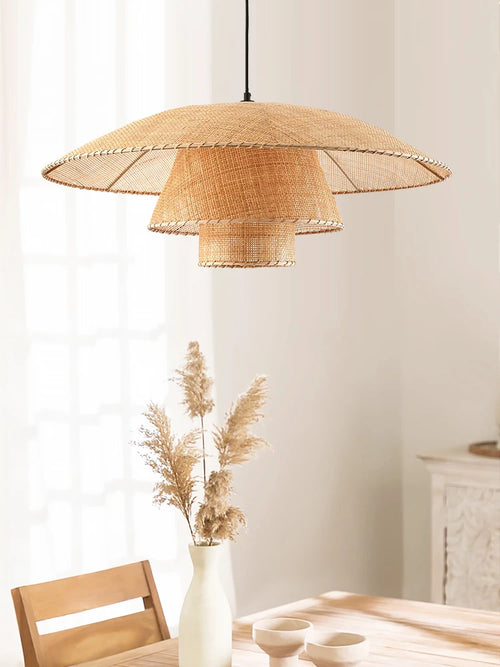 Custom Japanese chandelier for restaurants, bars and zen interior decor - vue 4 sur 9