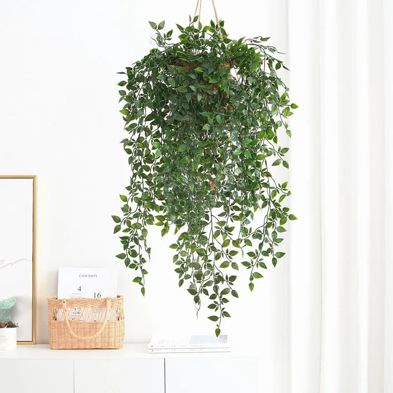 Elegant artificial hanging plant rattan vines decoration