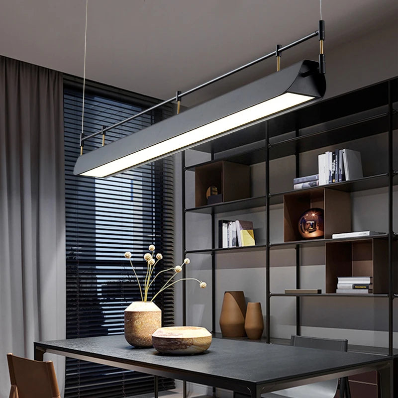 Nordic long designer pendant light for office and commercial spaces