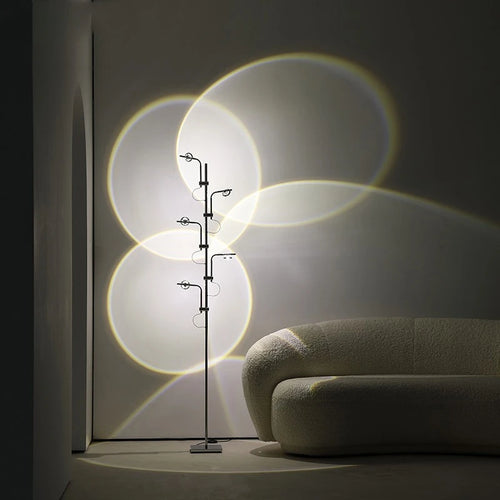 Luxury decorative floor lamp with sunset and dawn shadow projection - vue 3 sur 9