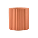ceramic flower pot vertical lines for indoor plants