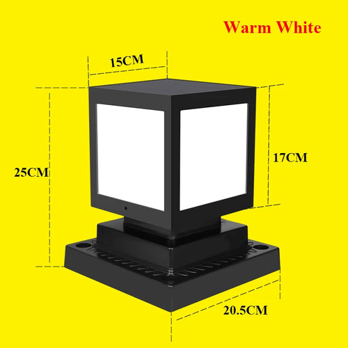 Decorative solar column lantern for garden and outdoor - vue 17 sur 20