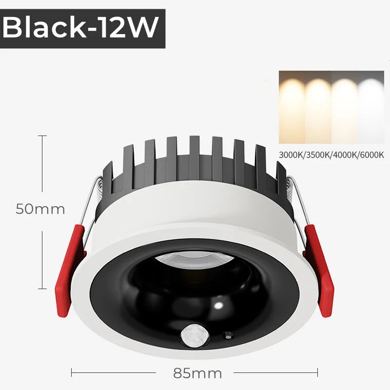 Recessed spotlight with infrared motion sensor practical lighting - vue 9 sur 10