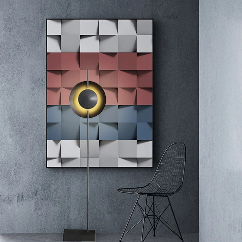 Modern minimalist natural marble floor lamp for elegant interiors - vue 3 sur 7