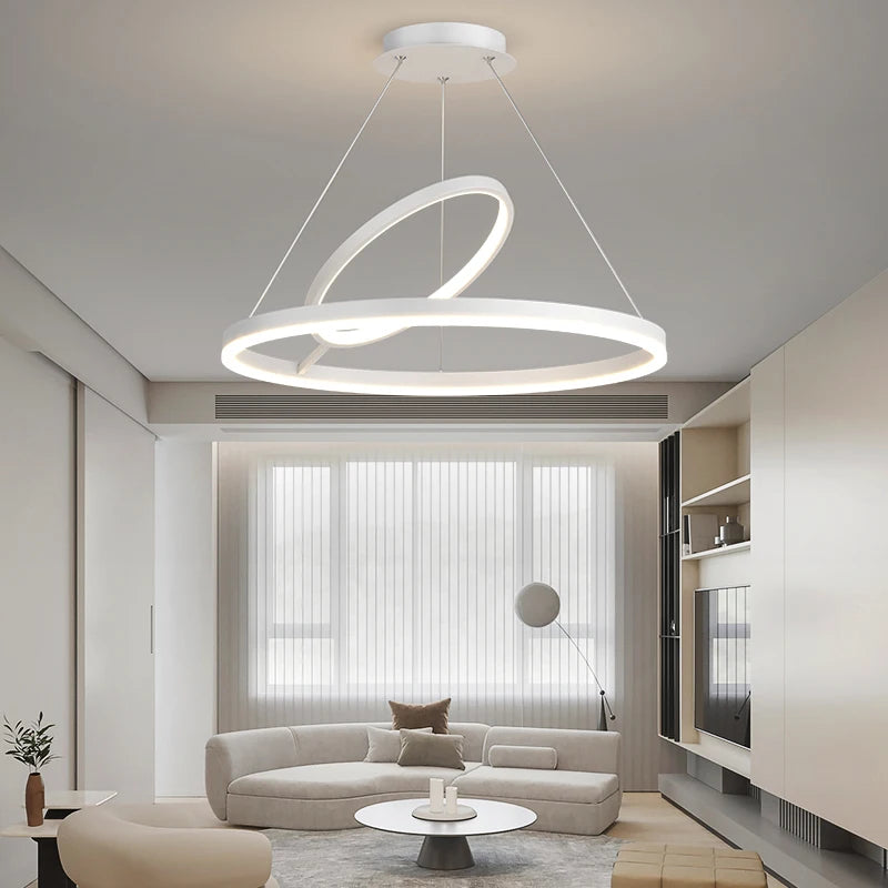 Minimalist LED pendant light for modern home decor - vue 3 sur 12