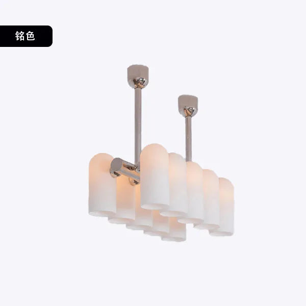 Art Deco style glass LED chandelier modern pendant lighting - vue 10 sur 13