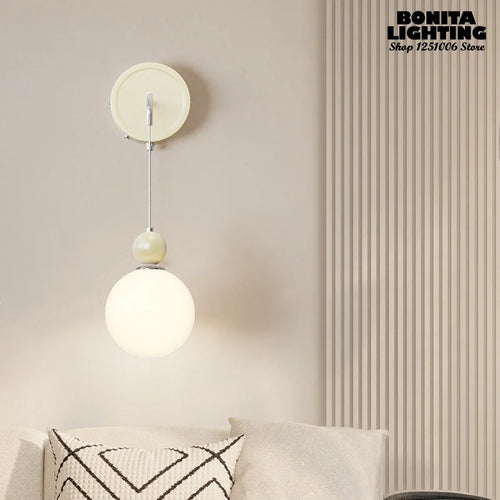 Elegant frosted glass floral wall light - vue 7 sur 18