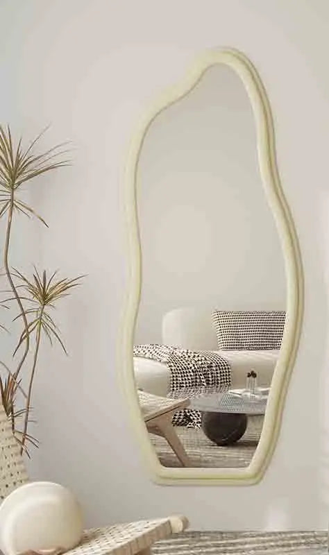 Italian light luxury wall-mounted decorative full-length mirror with unique frame - vue 9 sur 9