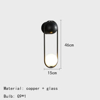 Brass indoor wall light for office and shop