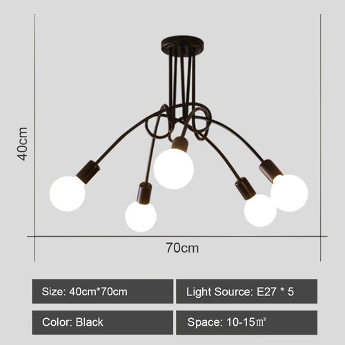 Modern sputnik chandelier industrial style for elegant interiors - vue 20 sur 19
