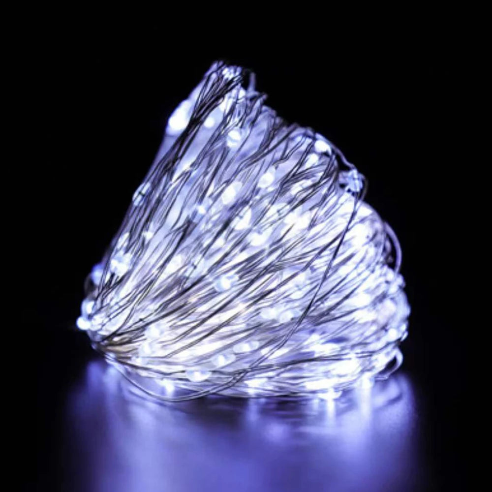 Decorative waterproof LED copper wire string lights battery operated
