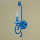 Rustic metal and iron LED wall light