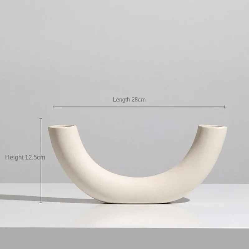 modern ceramic vase for dried flowers interior decoration - vue 13 sur 16