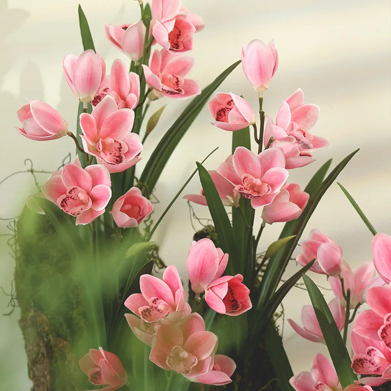Artificial cymbidium flowers for wedding and event decoration