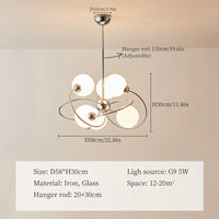 Bauhaus glass pendant light creative design for interior decoration