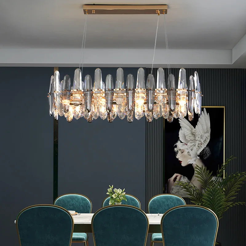 Luxury dimmable K9 crystal LED chandelier for Christmas decoration - vue 3 sur 11