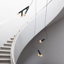 Adjustable artistic glass pendant light for decorative interiors