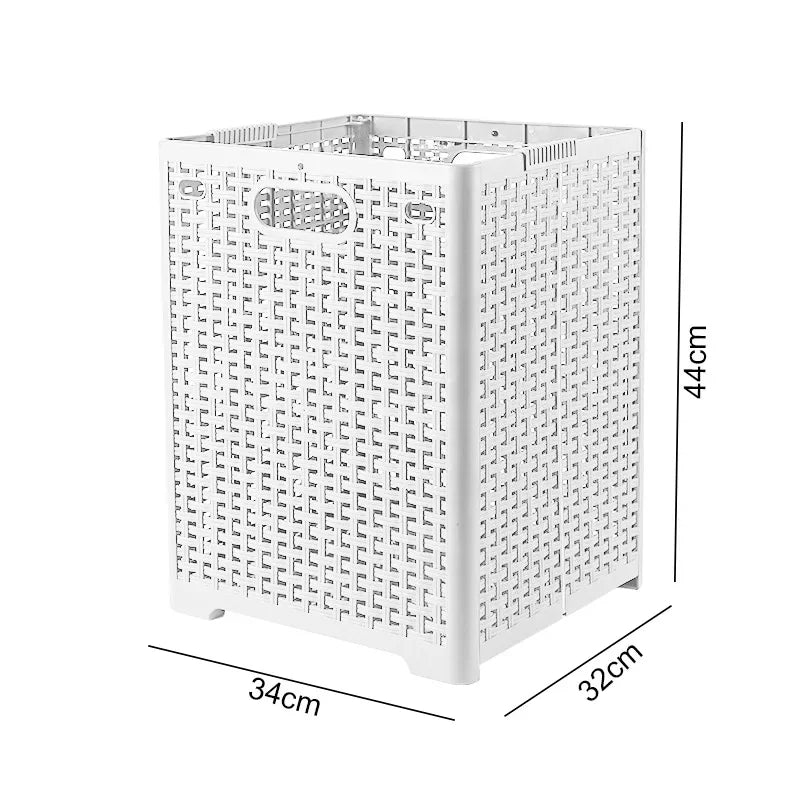 foldable laundry basket with lid and divider