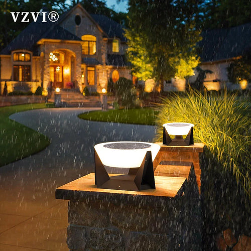 Vzvi modern solar post light for garden, patio, fence, deck - vue 4 sur 9