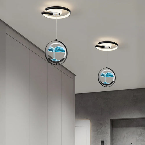 Modern minimalist Nordic chandelier moving sands effect - vue 2 sur 14