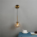 Vintage postmodern nordic glass ball LED wall light