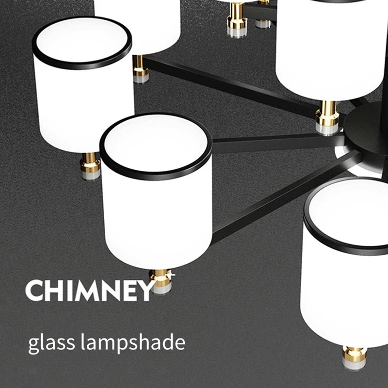 Nordic chandelier 15 lights modern luxury design for bright interiors - vue 6 sur 16