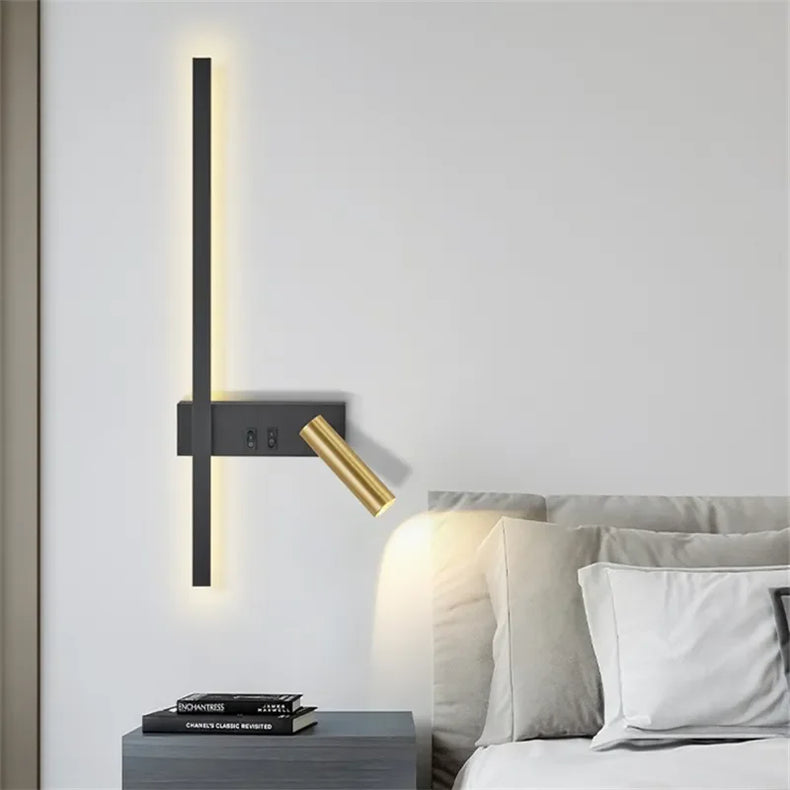 Scandinavian wall bedside lamp for modern interiors