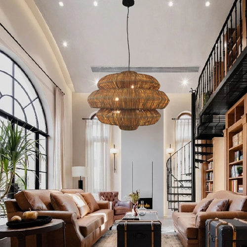 Creative bohemian rattan lamps - vue 4 sur 14