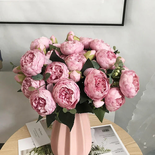 Artificial peony bouquet for wedding and home decoration - vue 2 sur 16